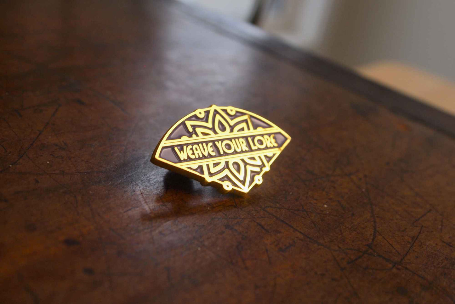 Weave Your Lore Pin