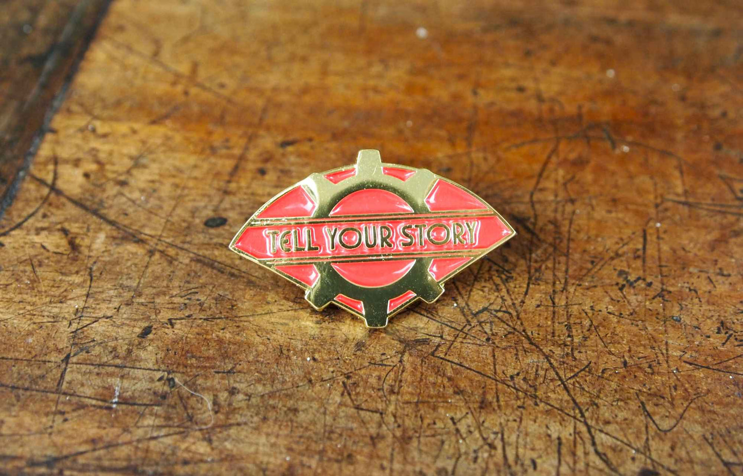 Tell Your Story Pin