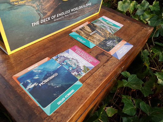 Deck of Worlds + Cartography Expansions Bundle - The Story Engine Deck of Writing Prompts