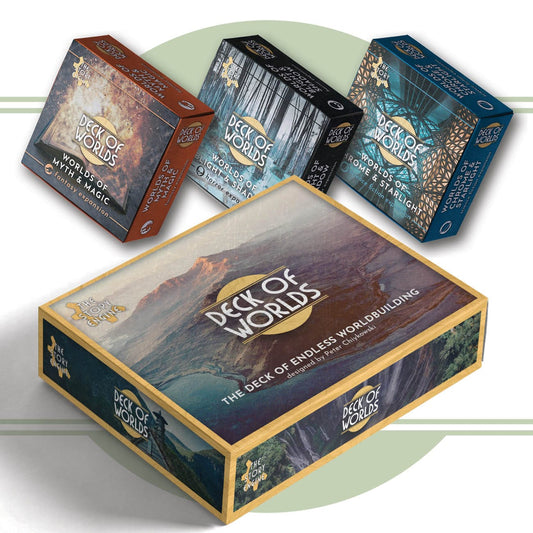 Deck of Worlds + Genre Expansions Bundle - The Story Engine Deck of Writing Prompts