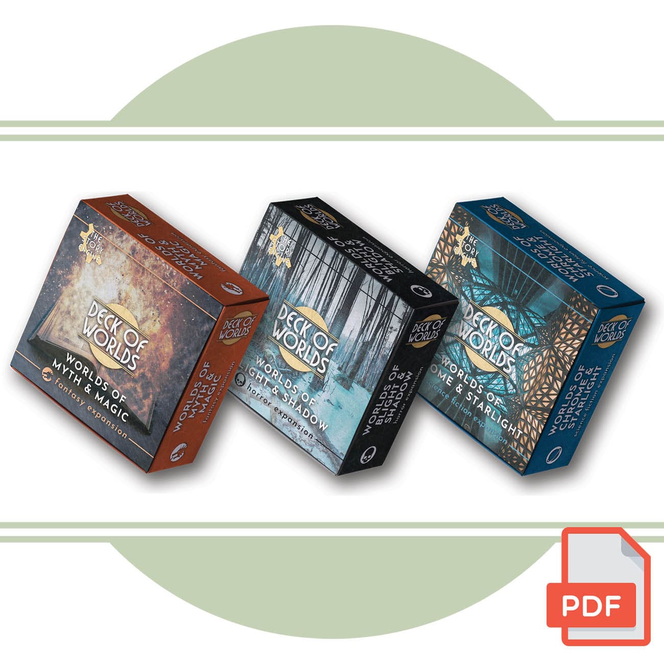 PDF Genre Worldbuilding Expansion Set - The Story Engine Deck of Writing Prompts
