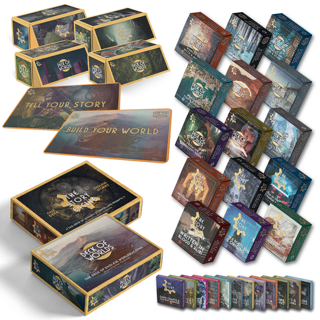 Story Engine The Story Engine: Decks of Story Prompts for Dungeon Masters & Writers ...