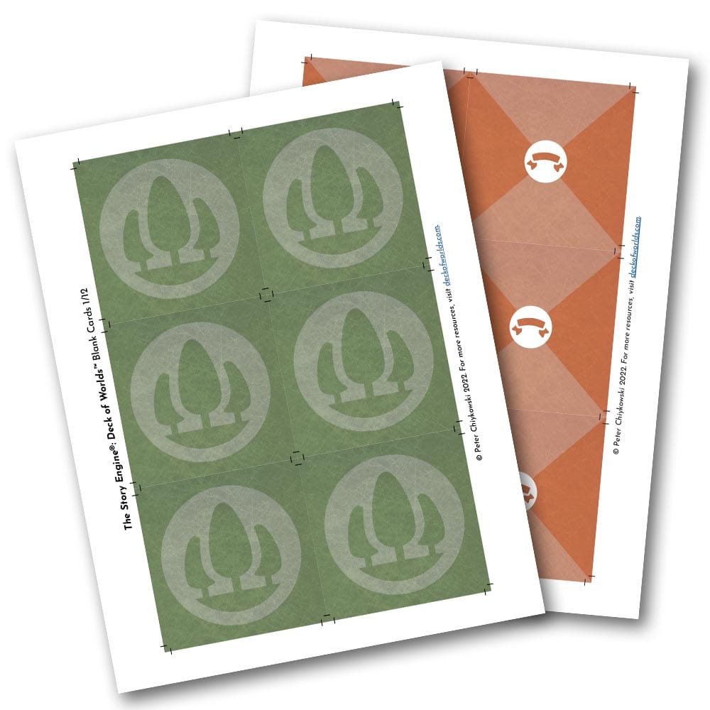PDF Blank Cards for Deck of Worlds The Story Engine Deck