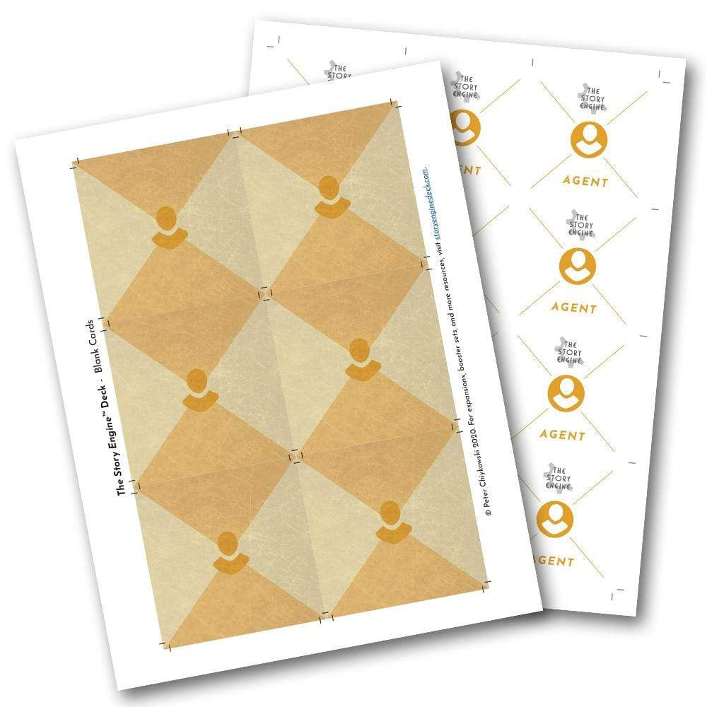 PDF Blank Print Sheets to Create Your Own Cards - The Story Engine Deck of Writing Prompts